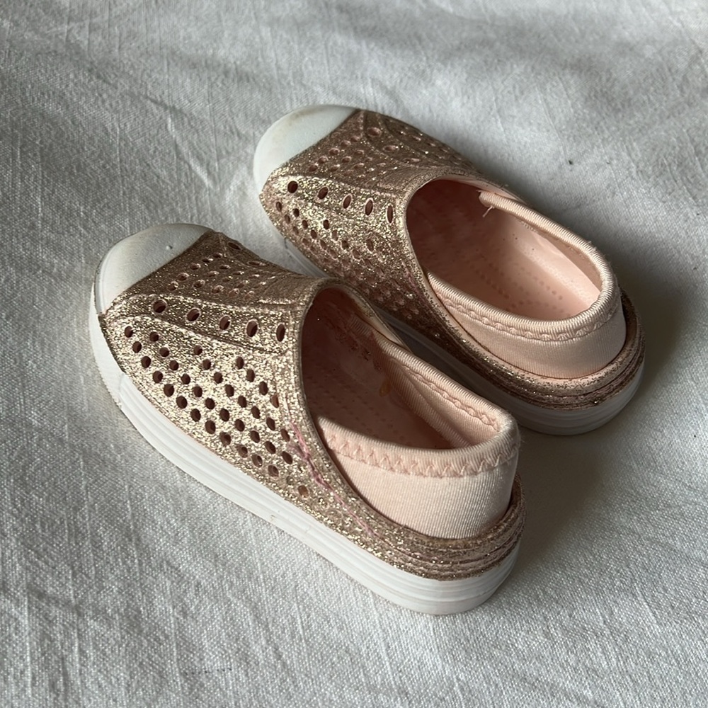 First Steps Toddler Rose Gold Water Shoes Size 6